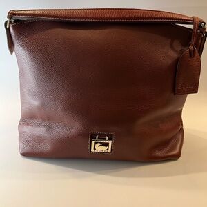 AUTHENTIC DOONEY BOURKE BROWN LEATHER SATCHEL HANDBAG PURSE